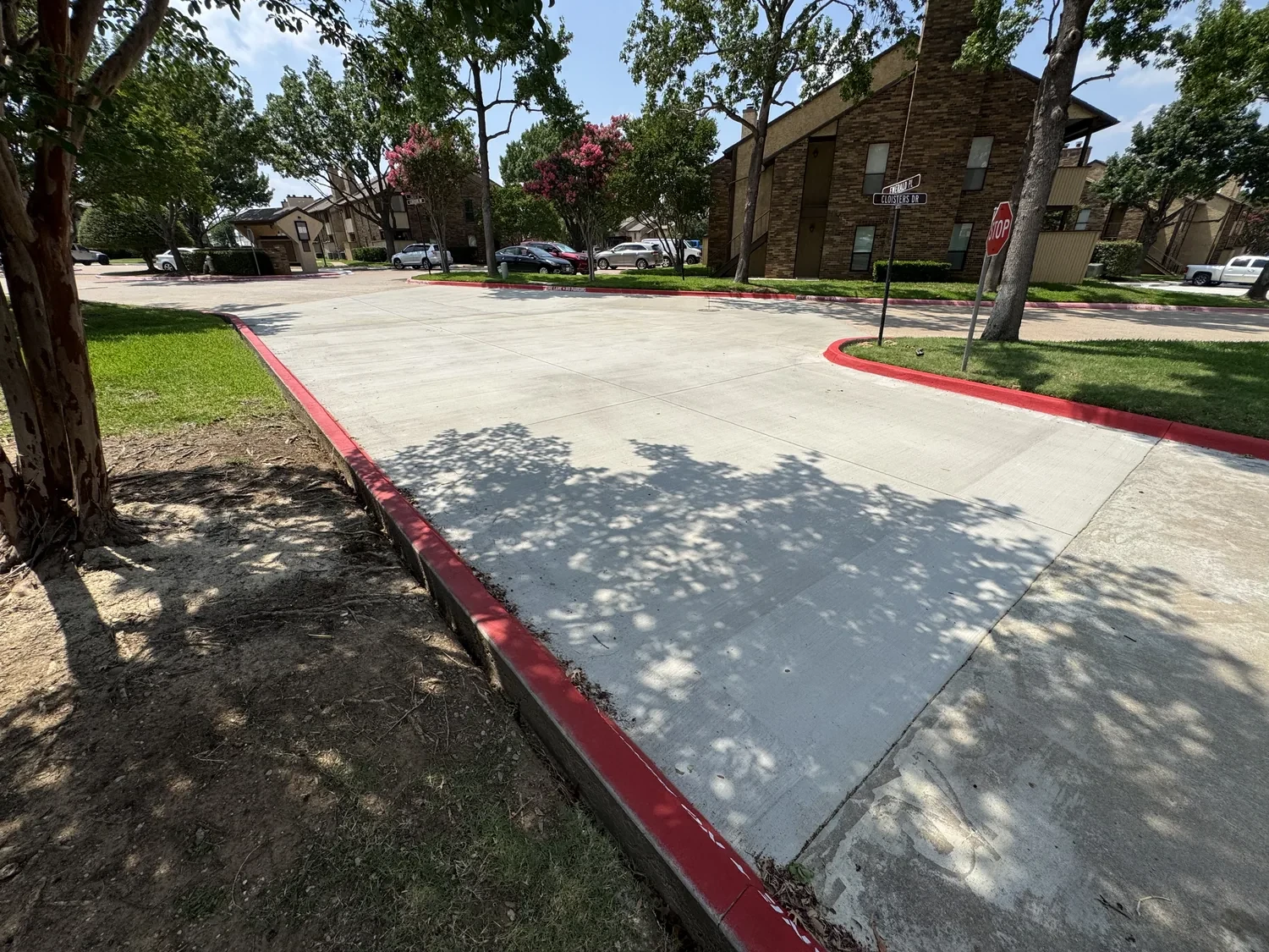 Built around open-for-business by Lucky’s Concrete in Allen